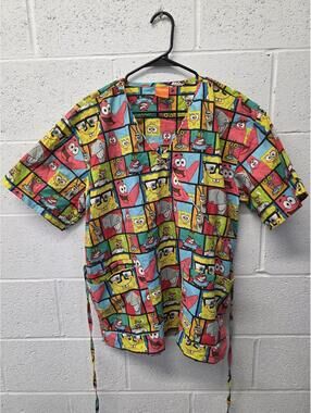 Nickelodeon SpongeBob Square Pants Scrub Top size-XL